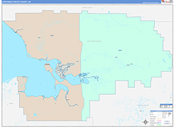 Northwest ArcticBorough (County), AK Wall Map Color Cast Style 2026